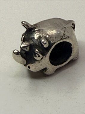 Retired Pandora Rhino Rhinoceros Charm Sterling Silver ALE 790252